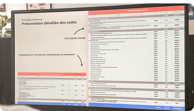 Exemple de proposition commerciale détaillée réalisée par Tizy