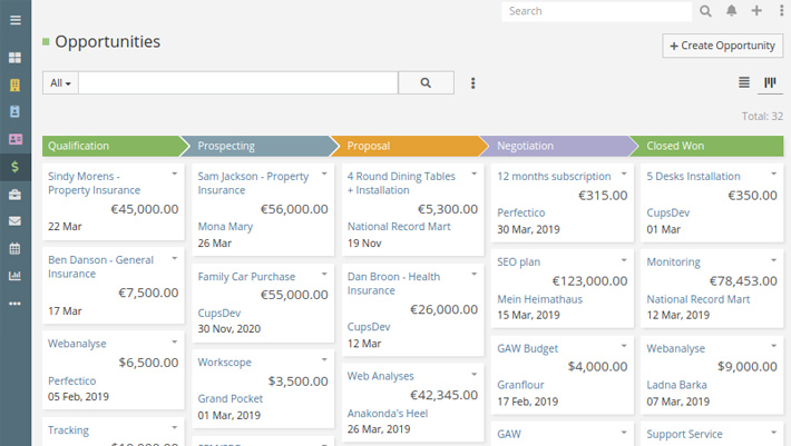 Espo CRM : Vue Kanban Espo CRM : Vue Kanban